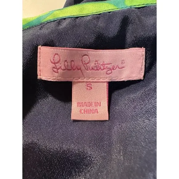 Lilly Pulitzer Womens Sz Small True Navy Jungle Betty Lace Racerback Tank Dress - Picture 6 of 8